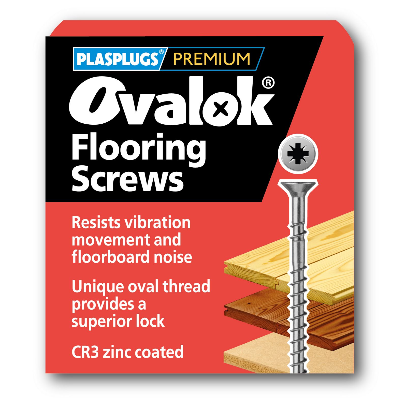 Plasplugs Ovalok Flooring Screws